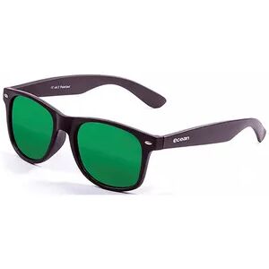 Ocean BEACH WAYFARER - polarisierte Sonnenbrille - mate black /revo green