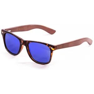 Ocean BEACH WOOD - Sonnenbrille - bamboo/demy brown/blue revo