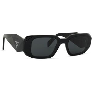 Prada 0PR 17Ws 1Ab5S0 49 - rechteckig sonnenbrillen, unisex, schwarz, entspiegelt