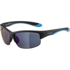 Alpina Flexxy Youth Kinder Sportbrille (330 black matt/blue, Scheibe: blue mirror (S3))