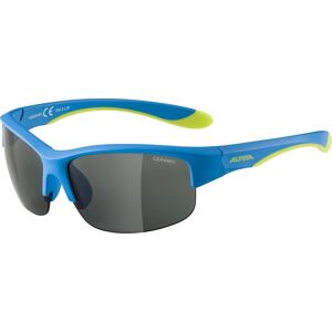 Alpina Flexxy Youth Kinder Sportbrille (480 blue matt/lime, Scheibe: black (S3))