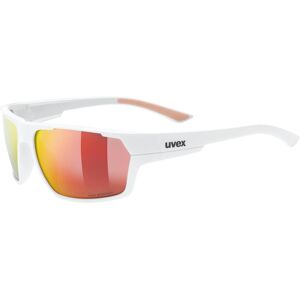 uvex Sportstyle 233 Polavision Sonnenbrille (8830 white matt, polavision, mirror red (S3))