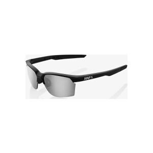 100% Sportcoupe Matte Black HiPER Silver Mirror Lens