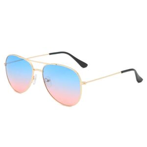 Floveme Stilfulde og klassiske Polarized Pilot-solbriller Guld/Blå/Rosa
