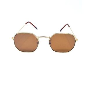 Hiprock Blade guldfarvede solbriller med brune glas Brown