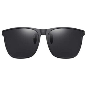 Clip-on solbriller - Fastgør til eksisterende briller - Sort sort black