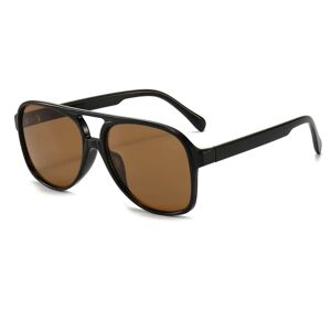 Retro polariserede solbriller til kvinder Mænd Oversize vintage 70'er pilot solbriller, stort firkantet stel Double Bridge Retro briller Anti UV