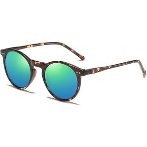 2023 Polariserede solbriller Mænd Kvinder Brand Designer Retro Runde Solbriller Vintage Mandlige Kvinde Goggles Uv400 Oculos Cc（C7 Leopard-Blue）