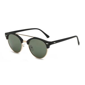 Megabilligt Sorte solbriller klubmaster luksus grønt glas sort