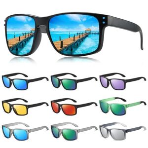 Polariserede solbriller TR90 Sportskørsel Fiskeri Solbriller UV400 Beskyttelse Sort-Blå Grøn Black-Blue Green