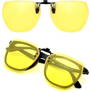 GeekAtmosphere Polariserede natkørselsbriller, gule linsebetræk, antirefleks og ultralette, gule linsebetræk, mænd, kvinder