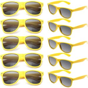 (gul)Pak farve solbriller til kvinder mænd,Retro 80'er Neon Party