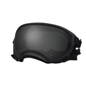 Yhsqv-dog Goggles Hunde UV-beskyttelse Solbriller med justerbar rem Hunde Vindtæt anti-dug udendørs kæledyrsbriller Black frame x grey glass