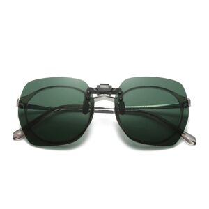 LONGSHU Polariseret Clip On-solbriller over briller - Mørkegrøn Flake