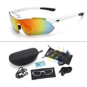 Jettbuying Polarized Sports HerreSolbriller Briller Cykling Riding Protec White