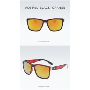 FMYSJ Nye europæiske og amerikanske sportssolbriller til mænd og kvinder med samme afsnit Strandsolbriller til udendørs stel ridebriller Qs056 (FMY)