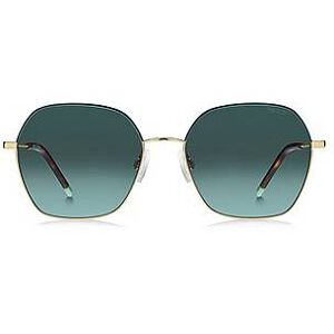 HUGO Gold-tone sunglasses with Havana-acetate end tips