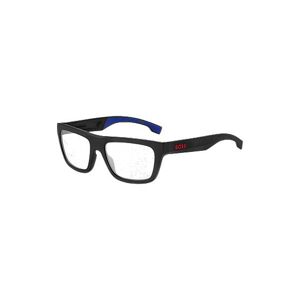 Boss Black-acetate sunglasses with blue rubberised inner temples