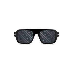 Boss Black-acetate sunglasses with monogram-patterned lenses