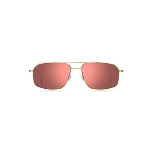 Boss Gold-tone sunglasses with pink lenses