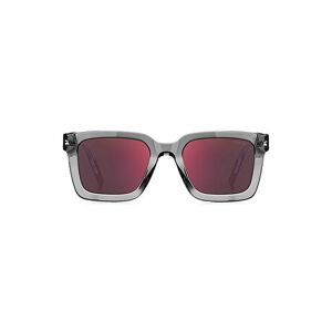 HUGO Transparent-acetate sunglasses with red lenses