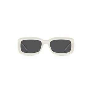 HUGO White sunglasses with stacked-logo temples