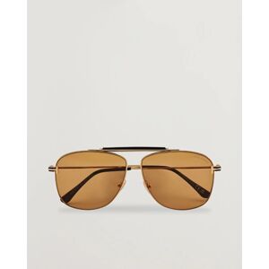 Tom Ford Jaden FT1017 Metal Sunglasses Gold/Brown men One size Guld