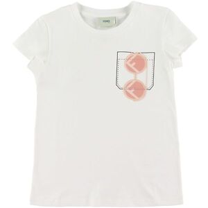 Fendi T-Shirt - Hvid M. Lomme/solbriller - Fendi - 8 År (128) - T-Shirt