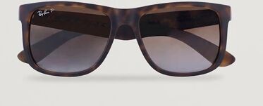 Ray-Ban 0RB4165 Justin Polarized Wayfarer Sunglasses Havana/Brown men One size Brun