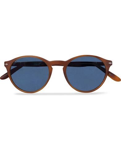 Persol 0PO3092SM Round Sunglasses Terra Di Siena/Blue Mirror men One size Brun,Rød