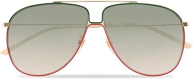 Gucci GG0440S Sunglasses Gold/Green men One size Grøn,Rød