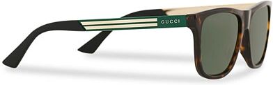 GUCCI GG0687S Sunglasses Havana/Green men One size Brun