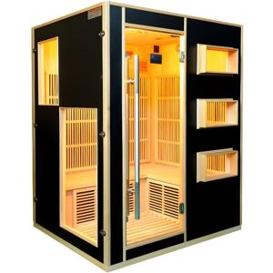 VOGUE SAUNA Sauna de infrarrojos 3/4 plazas MIKELI III - Gama Prestige - Negro