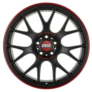 Llanta De Aluminio Bbs Ch-r 8.5x19 5x120 Et22 Borde Rojo Negro Mate