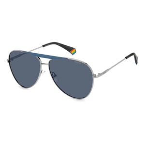 Polaroid-6200/s/x/s V84*c3 Ruthenium Blue(blue Polarized 61*12 Gafas De Sol Plata