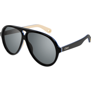 Chloé Chloe-0211s/s 004 Black(silver 61*9 Gafas De Sol Negro   Azul   Marfil