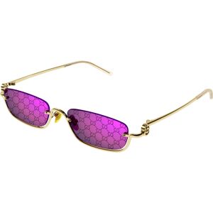 Gucci-1278s/s 005 Gold(violet Seregriado Logo 55*19 Gafas De Sol Dorado