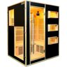 VOGUE SAUNA Sauna de infrarrojos 3/4 plazas MIKELI III - Gama Prestige - Negro