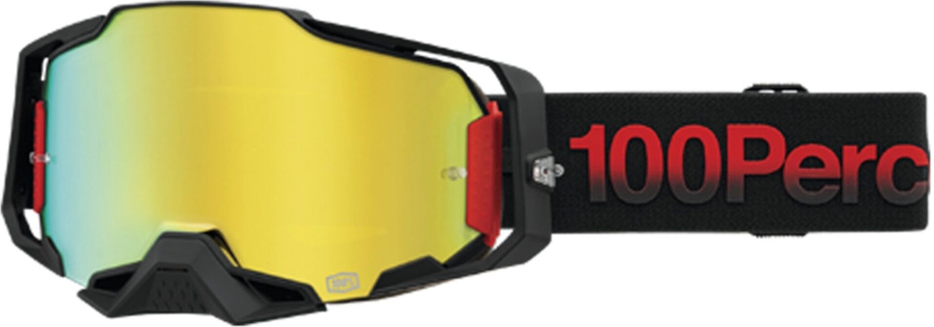 100% Armega Mirror Tzar Gafas de motocross - Negro Rojo (un tamaño)