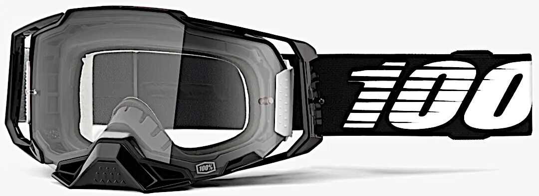 100% Armega Essential Gafas de motocross - Negro Blanco