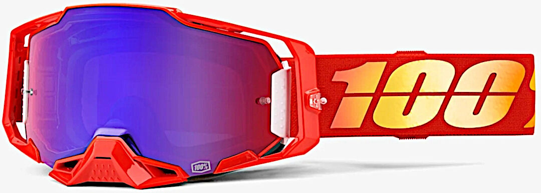 100% Armega Nuketown Gafas de motocross - Rojo Amarillo