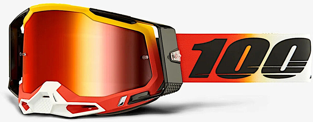 100% Racecraft II Gafas de motocross - Rojo Amarillo