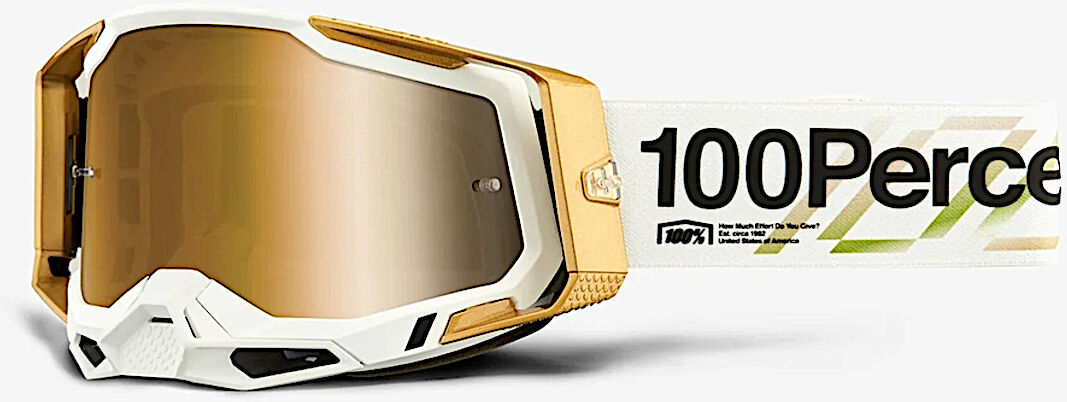 100% Racecraft II Gafas de motocross - Blanco Oro