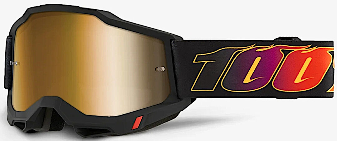100% Accuri II D Gafas de motocross - Negro Rojo