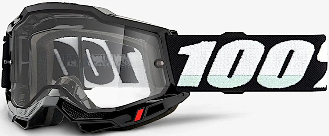 100% Accuri II OTG Essential Gafas de motocross - Negro Blanco