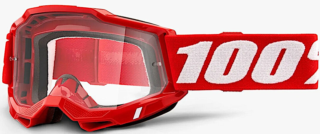 100% Accuri II OTG Essential Gafas de motocross - Blanco Rojo
