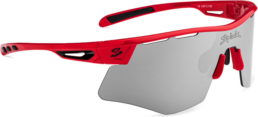 Spiuk mirus rojo lente espejo plata gafas ciclismo Rojo (UNICA)