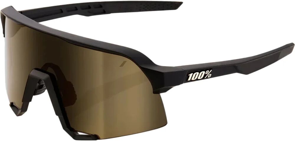 100% s3 - soft tact black - gold mirror lens gafas ciclismo  (UNICA)