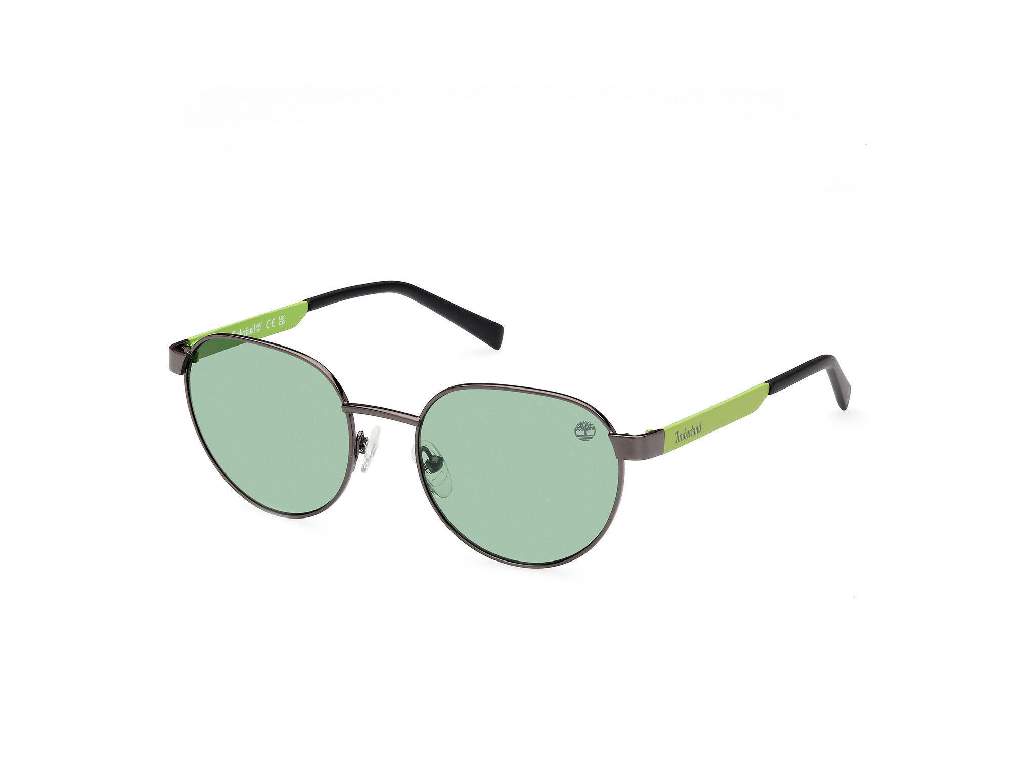 Timberland-9330/s 06n Shiny Dark Nickeltin (green 51*18 Gafas De Sol Gris   Verde