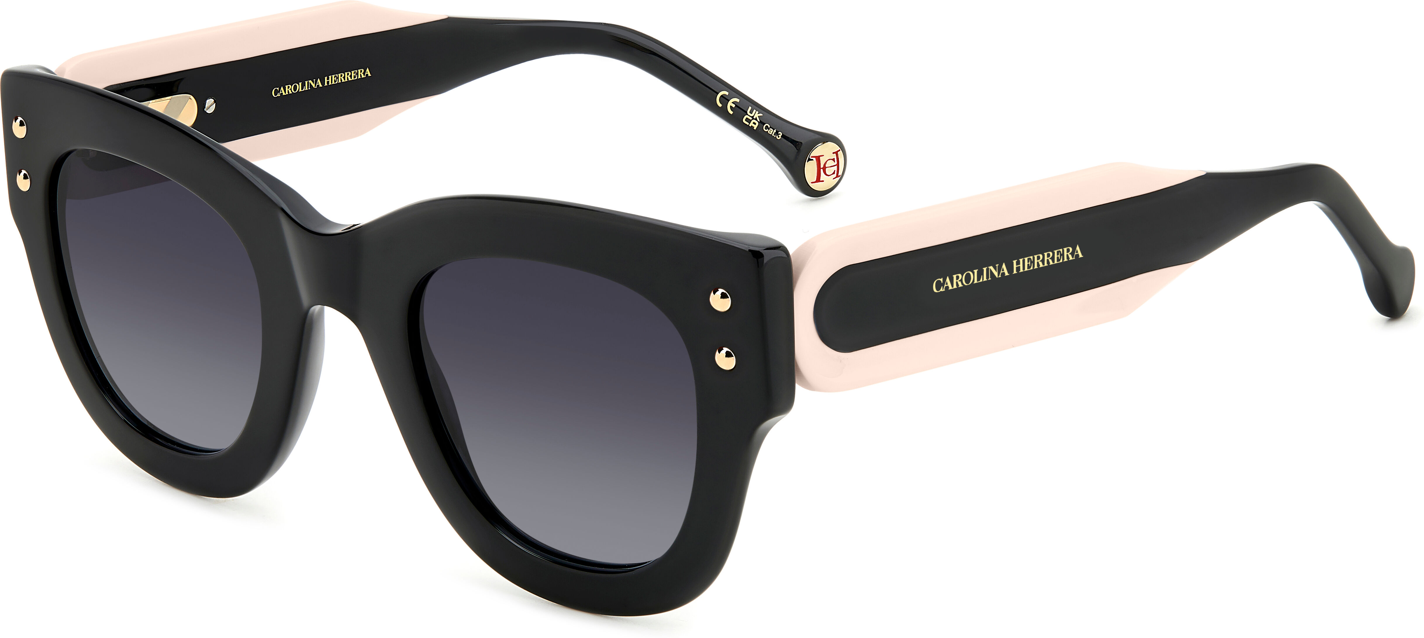 Carolina herrera Carolina-0222/s 3h2*9o Black Pink(dark Grey Shaded 47*26 Gafas De Sol Negro